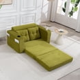 thumbnail image 4 of S-HOME Versatile Fold Out Floor Couch Bed Memory Foam Cushions With Side Pockets And Cup Holders For  Living Room And Bedroom Spaces
, Olive,, 4 of 18