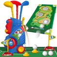 thumbnail image 1 of Set de golf Liberty para niños pequeños de 2 a 5 años con carrito de golf y tapete, 1 of 8