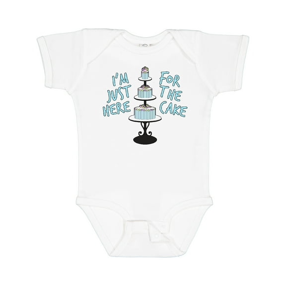 Inktastic I'm Just Here for the Cake Funny Wedding Boys or Girls Baby Bodysuit