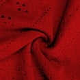 thumbnail image 6 of MOJOGO Women's 2 Piece Outfits Halter Neck Crop Top and Drawstring Shorts Casual Eyelet Summer Two Piece Set Red XL, 6 of 6