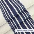 thumbnail image 6 of DriftAway Chris Linen Blackout Curtains with Thermal and Sound Reducing Layer 102 Inches Long for Bedroom Striped Printed Drapes Thermal Insulated Lined Window Treatments for Living Room Dark Blue, 6 of 8