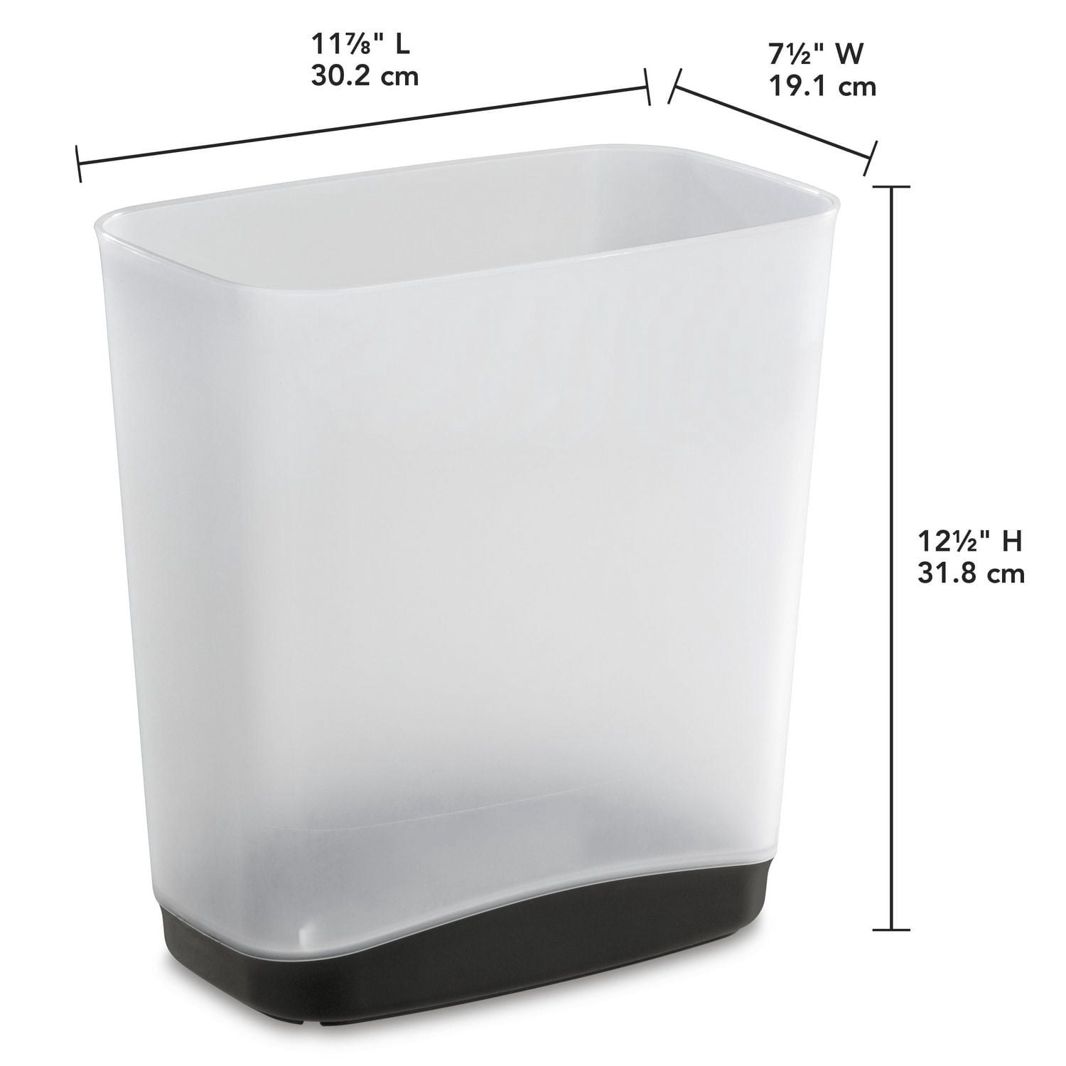 Sterilite 12.5L Corbeille Étroite- Gris