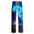 thumbnail image 4 of Satingcolo Pajama Bottoms for Women Halloween Pjs Pants Drawstring Wide Leg Lounge Pants Halloween Printed Sleepwear Trousers S-3XL, 4 of 5