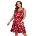 thumbnail image 2 of Vestido de verano BELAROI para mujer, talla grande, casual, cuello en V, estampado floral, holgado, sin mangas, camisa sin mangas, funda de playa con bolsillos (3 unidades, Flower100), 2 of 6