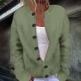 thumbnail image 2 of Ladies' Fashion Casual Autumn And Winter Solid Color Printed Casual Fashion Button Cardigan Jacket Cardigan Sweaters for Women, 2 of 2