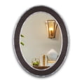 thumbnail image 2 of RADIANCE Goods Vertical Hanging Black-Wood Finish Oval Framed Wall Mirror 35" Height, 2 of 9