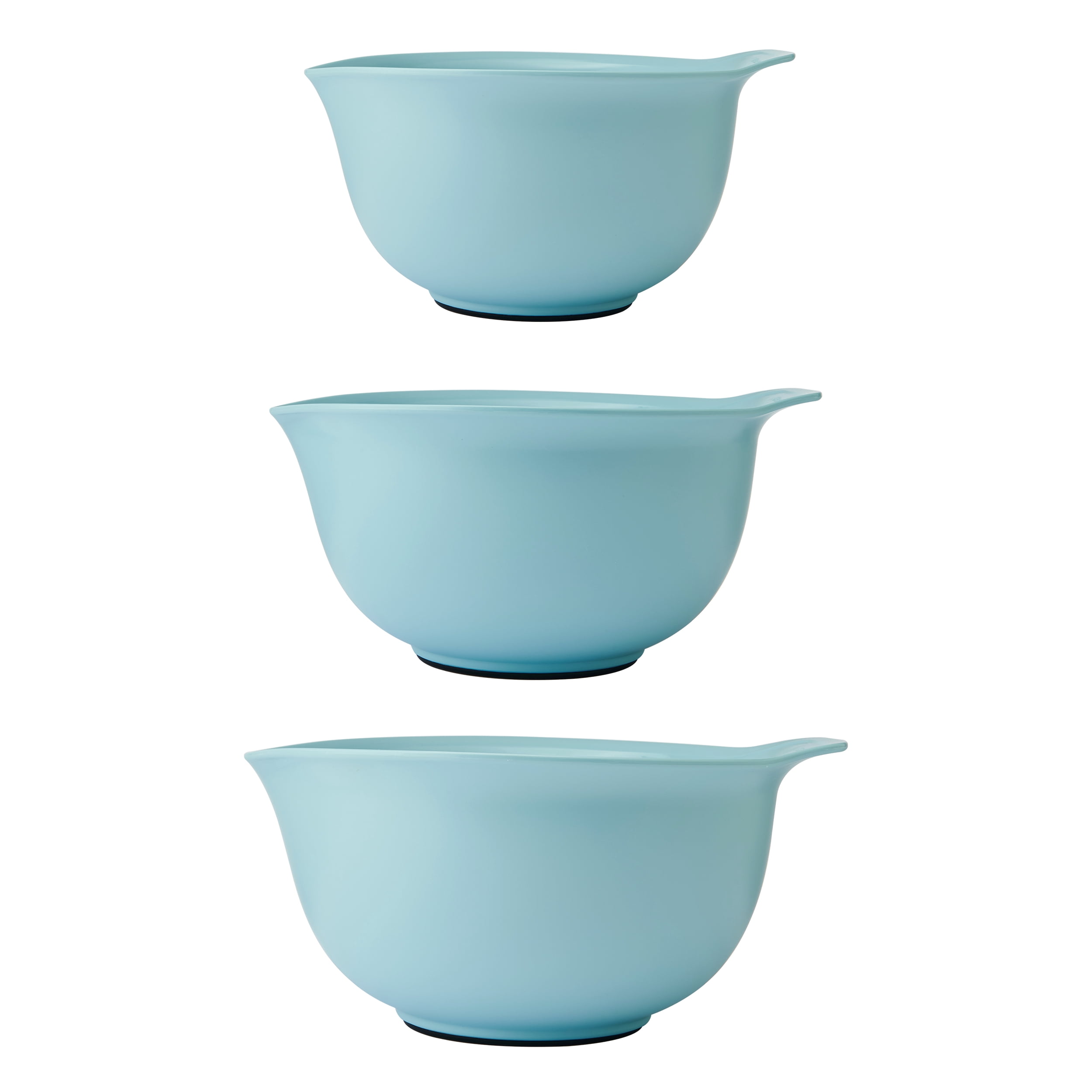 KitchenAid 3-Piece Nesting Plastic Mixing Bowl Set, Mineral Water