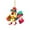 F, variant on Festive Chicken Christmas Ornaments and Hanging Decorations, Colorful Quality Baubles for Tree and Holiday Home Decor, Assorted Styles - A