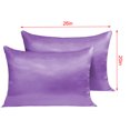 thumbnail image 4 of Funda de almohada 2pcs Funda de almohada de satén de poliéster Ropa de cama Funda de almohada para dormir, Morado, US-S, 20x26 Pulgadas sidaley HA003643-01, 4 of 7