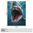 thumbnail image 4 of ONETECH  Great White Shark Blanket for Bed  Jaws Throw Blanket for Boys, Men, Unisex and Kids Super Soft Plush Shark Blanket Throw Ocean Blanket - King Size Blanket, 4 of 6