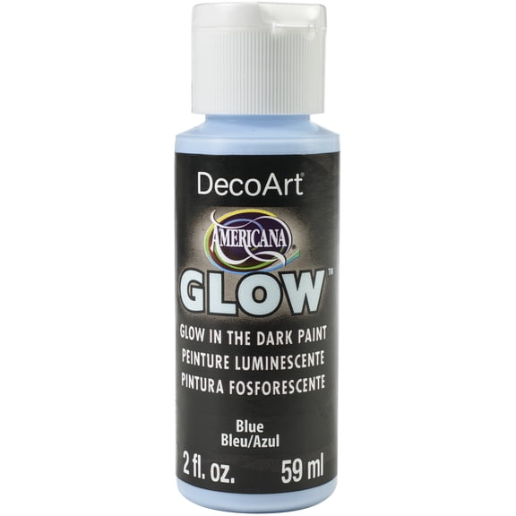 DecoArt Americana Glow In The Dark Paint, 2oz., Blue