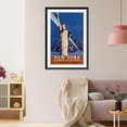 thumbnail image 3 of Historic Framed Print, New York - The wonder city of the World - Travel by train - 2, 17-7/8" x 21-7/8", 3 of 9