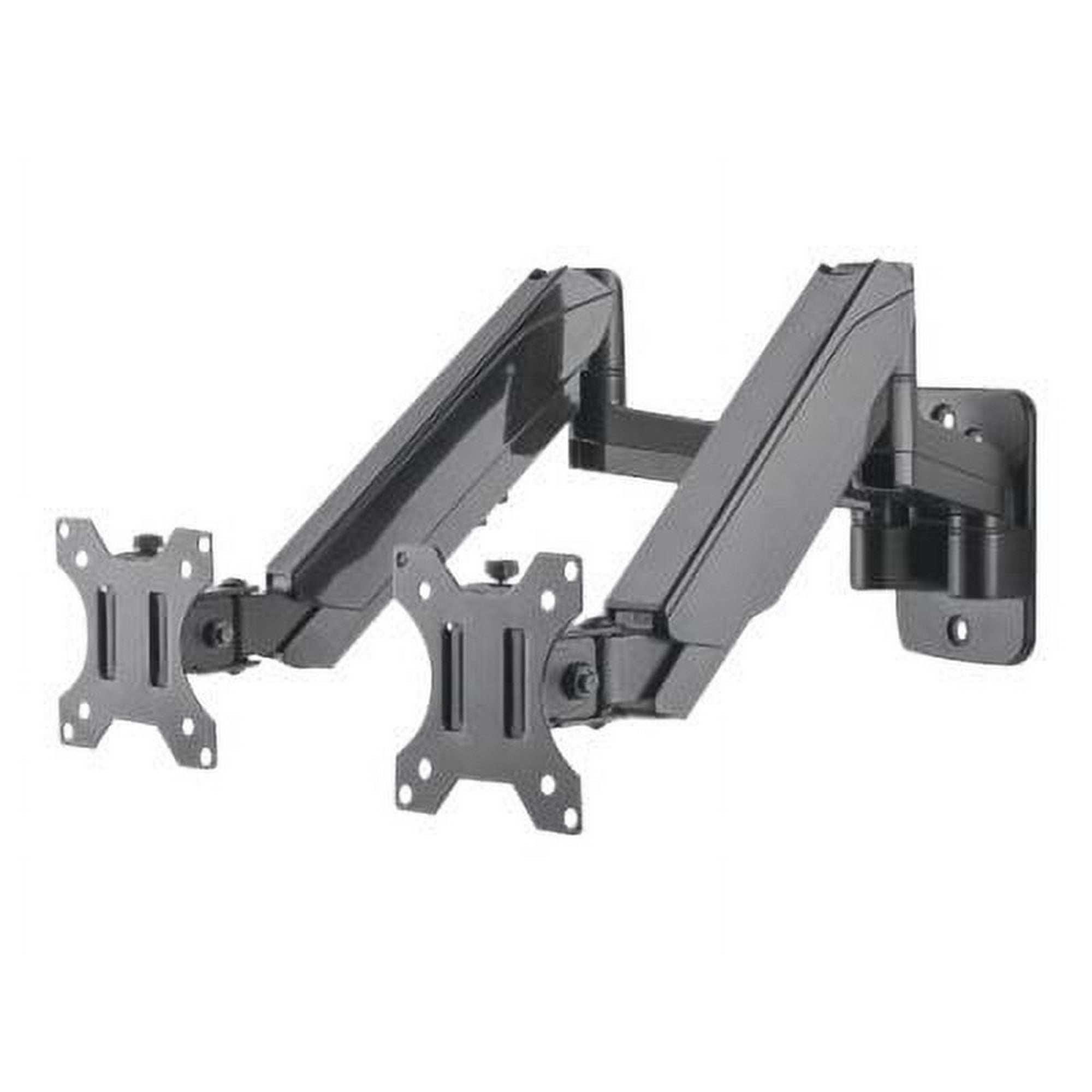 Manhattan TV & Monitor Mount, Desk, Double-Link Arms, 3 Screens, Screen Sizes: 10-27", Black