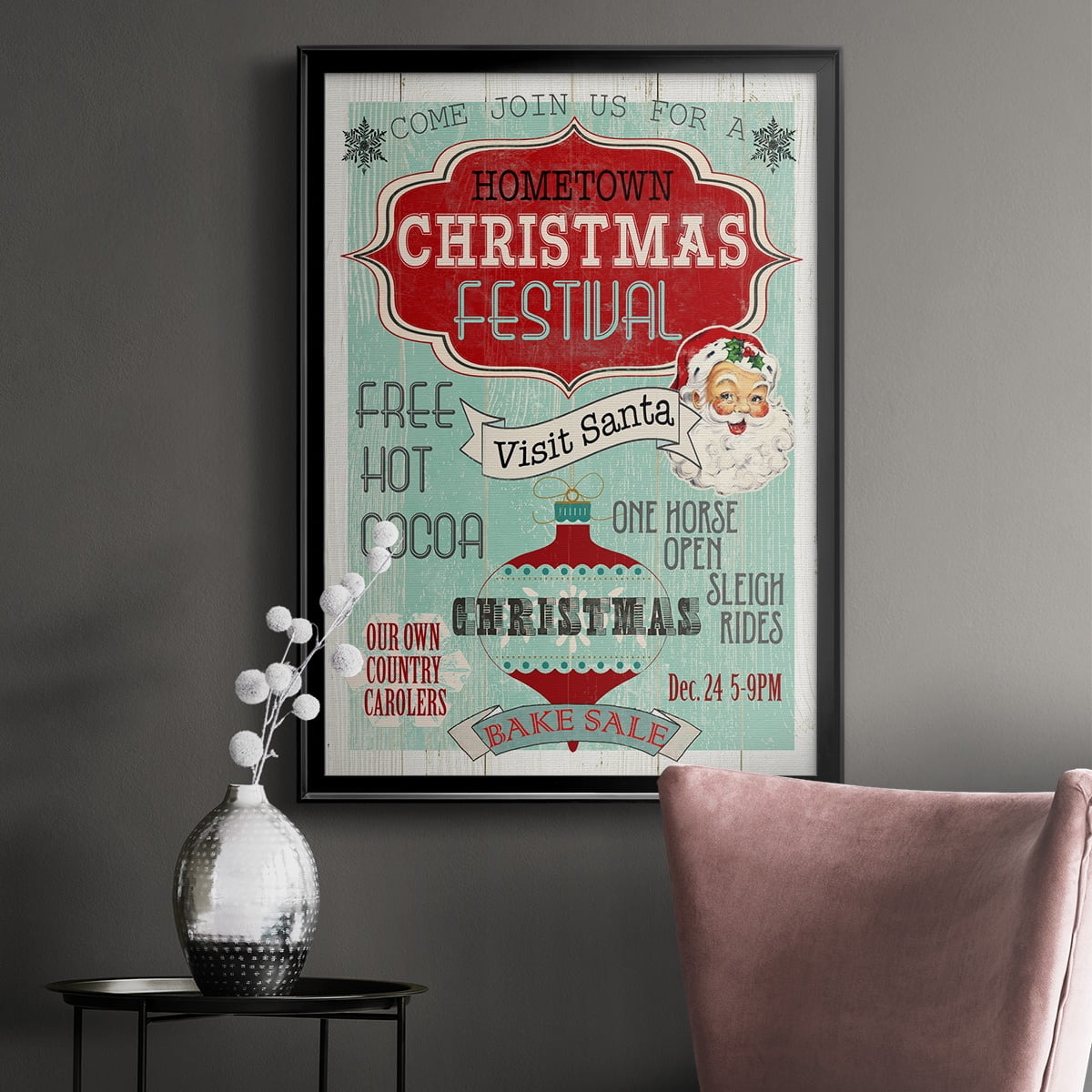 Bright Christmas Festival Premium Framed Print - Ready to Hang