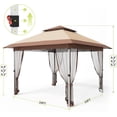 thumbnail image 5 of Luku 10x10 FT Pop Up Canopy Tent with Mosquito Netting, Outdoor Waterproof UV Shelter, Adjustable Height Gazebo, Wheeled Carry Bag, Portable Event Tent for Garden, Backyard, Deck, Parties, 5 of 6