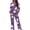 Ghost Pumpkin-Purple, variant on Garronmavis Fall Pumpkin Women's Pajama Set 2-Piece Long Sleeve Casual Sleepwear Button Down Nightwear with Pockets