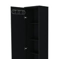 thumbnail image 4 of CoSoTower Storage Cabinet 71"H with 5-Tier Shelf, 3 Broom Hangers and Metal Hardware, Black, 4 of 8