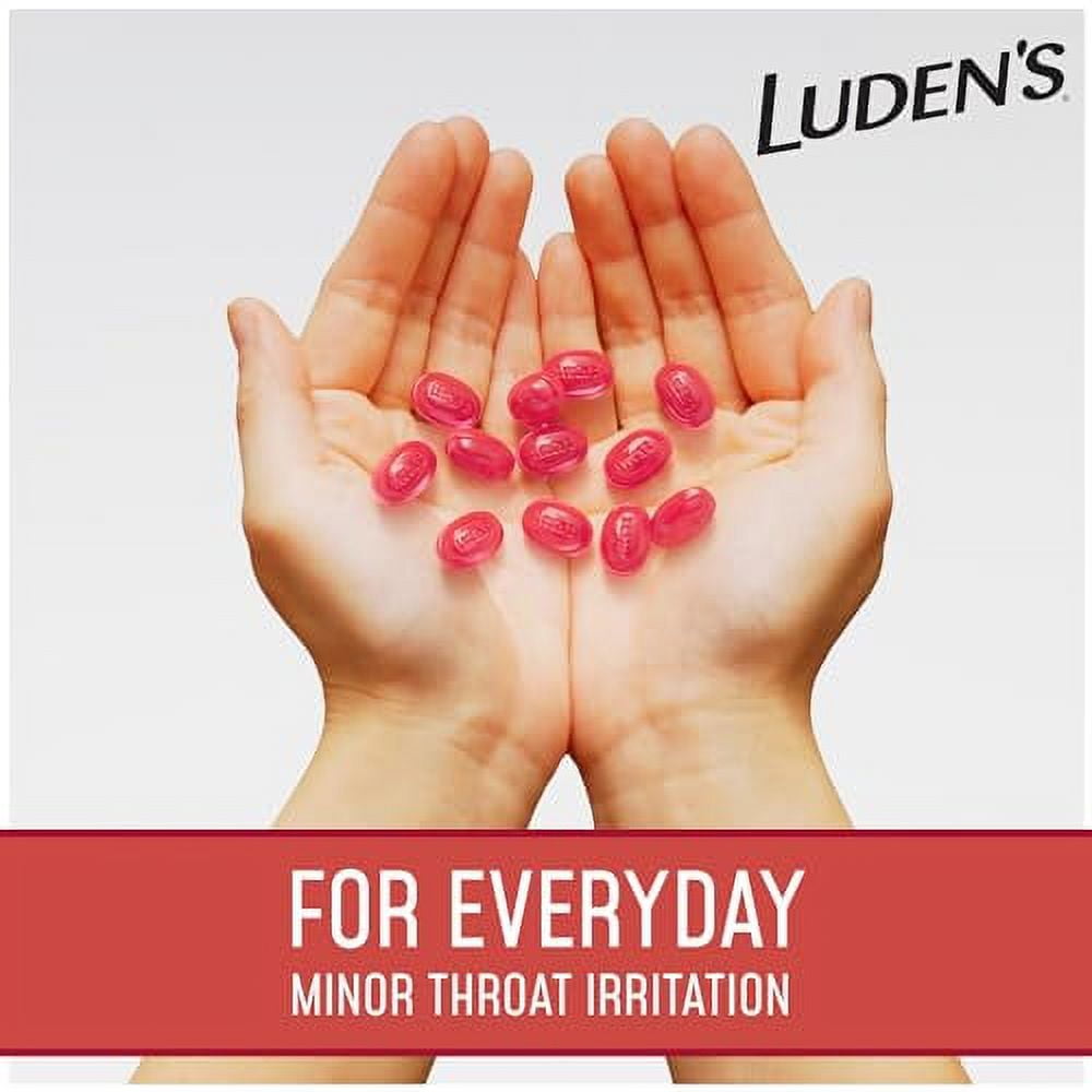 Luden's Watermelon Throat Drops, Sore Throat Relief, 25 Count, 6 Packs