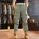 thumbnail image 2 of Pantalones cargo para hombre, para exteriores, negros, para hombre, para senderismo, multibolsillos, ajustados, holgados, de diseño, de moda, largos, vintage, 2 of 5