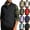Black, variant on Mens Stand Collar Zip Up Vest Multi Zipper Pocket Sleeveless Outdoor Shell Waistcoat for Hiking