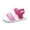 czb# Pink456, variant on Teen Girls Sandals Color Block Hook And Loop Adjustable Strap Open Toe Breathable Comfortable Soft Flat Sole Anti-Slip Casual Summer Shoes Outdoor Sport Footwear,Multicolour,7-8 Years