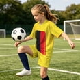 thumbnail image 5 of Loopsun Kids Boys Girls Summer Sets Fast Dry Training Short Sleeve Pocket Shorts Sets, 5 of 5
