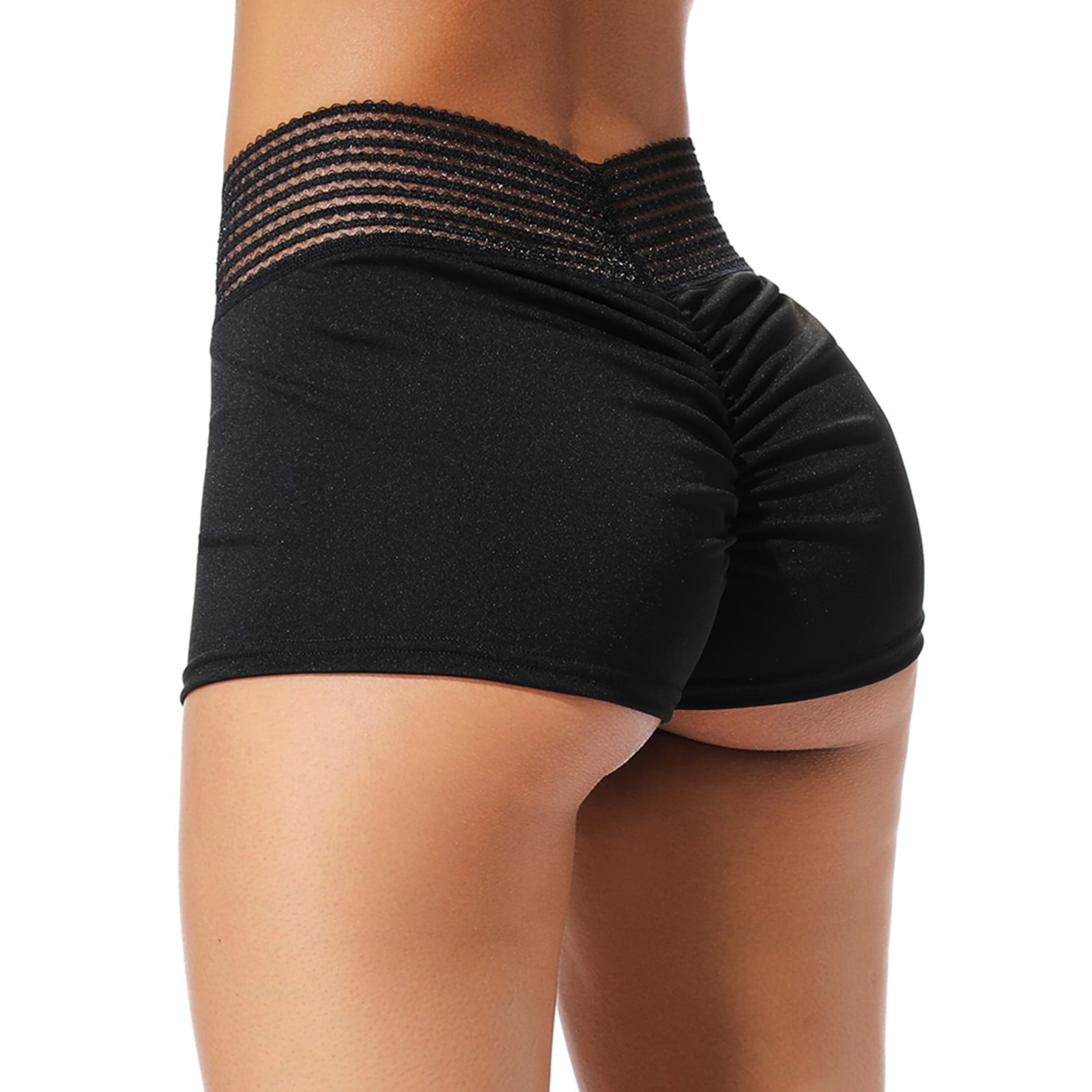 Fittoo Fittoo Women Sexy High Waisted Shorts Sport Scrunch Butt Pants Shorts Push Up Butt Lift 