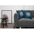 thumbnail image 3 of Ambesonne Saying Throw Pillow Cover 2 Pack, Positive Phrase Curlicues, 20", Navy Blue and White, 3 of 5