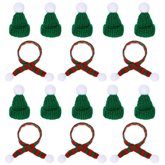 Niceauty 10 x Mini Scarves Tiny Scarves Crafts Fabric for Wine Bottles and Dolls