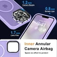 thumbnail image 4 of Designed For Compatible with Magsafe for Apple iPhone 13 Pro Magnetic Case with Screen Protector+Camera Lens Glass, Heavy Duty Slim Shockproof Magnetic Case for iPhone 13 Pro, Purple, 4 of 6