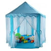 TIENO 55 x 53 Children Indoor Play Tent Princess Castle Playhouse for Kids Blue with Storage Bag (Not Include the Light)