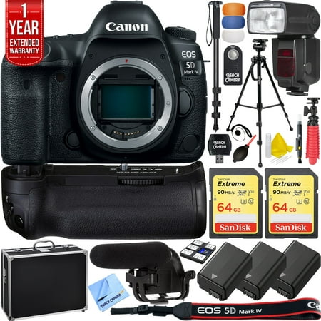 Canon 5D Mark IV EOS Full Frame DSLR Camera Body Triple Battery & Battery Grip Complete Video Recording