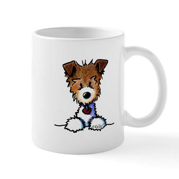 CafePress - Kiniart Pocket JRT Mug - 11 oz Ceramic Mug - Novelty Coffee Tea Cup