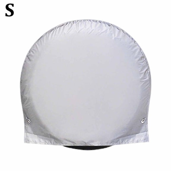 OADUKQ Spare Tire Cover, 210D -Coated Oxford Fabric and UV-Resistant Tire Protector, Suv and Trailer Spare Wheels, Small Silver
