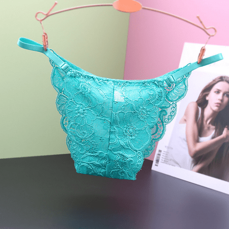 Fulorrnie Underwear for Women Comfort Thong Seamless Cheeky Panties Hiphuggers Elastic Waist Stretchable Breathable Panty  Green  One Size
