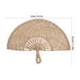 thumbnail image 6 of OUNONA Beige Handmade Woven Wall Fan Decor, Rustic Boho Style Natural Straw Material, Perfect Home Display, 6 of 6