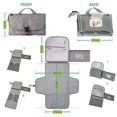 thumbnail image 5 of Baby Portable Diaper Changing Pad - Baby Diaper Changer Travel Bag with Wipes Pocket, Smart Design Portable Changing Mat, Infant Travel Station Kit, Gift for Newborn Girl & Boy - Grey, 5 of 5