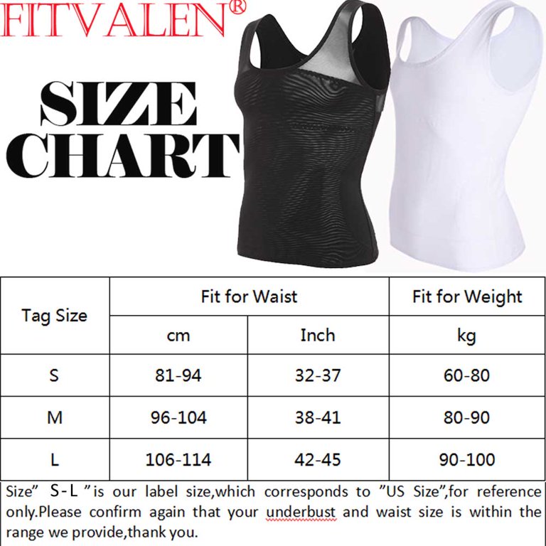 FITVALEN Mens Slimming Body Shaper with Zipper Compression Shirt