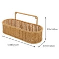 thumbnail image 2 of Pretyzoom Yellow Hanging Woven Storage Basket, Wicker Organizer for Home, Kitchen, Bathroom - 1 Piece, 2 of 5