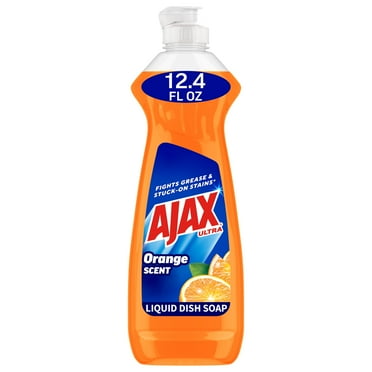Ajax Ultra Triple Action Dishwashing Liquid Dish Soap, Orange Scent, 12.4 Fluid Ounce