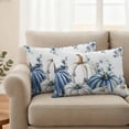 thumbnail image 2 of Blue Pumpkin Fall Outdoor Waterproof Pillow Covers, Thanksgiving Watercolor Eucalyptus Leaves Decorative Rectangle Throw Pillowcase Sofa Cushion Sham for Patio/Couch/Chair, 20"x12" 2 Pack, 2 of 8