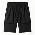 thumbnail image 5 of EOYWHK Men Shorts Athletic Quick Dry with Pockets Elastic Waist Athletic Shorts for Men Soft Lightweight Breathable Casual Activewear for Black, Size L, 5 of 9