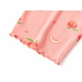 thumbnail image 6 of Beezizac Baby/Toddler Girl Pajamas Summer Cute Peach Sleep Short Sleeves Set Soft Outfit Little Kid Pjs Size 10, 6 of 7