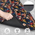 thumbnail image 3 of Xecao Vintage Floral Print Car Foot Mat Set of 4 Pieces Neoprene All-Weather Dust-Proof Stain-resistantCar Interior Decorative mats Non-Slip Mats, 3 of 6