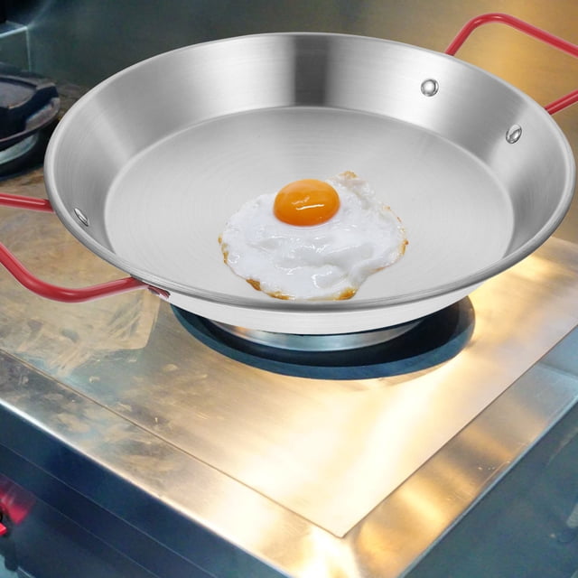 BESTYASH Poêle à Paella Antiadhésive en Acier Inoxydable pour la Cuisson des Aliments pour Restaurant 1Pcs