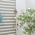 thumbnail image 2 of DecMode 32" Brown Mango Wood Handmade 3 String Hamsa Buddha Windchime with Glass Beads and Cone Bells, 2 of 7