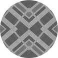 thumbnail image 1 of Ahgly Company Indoor Round Patterned Gray Dolphin Gray Area Rugs, 5' Round, 1 of 6
