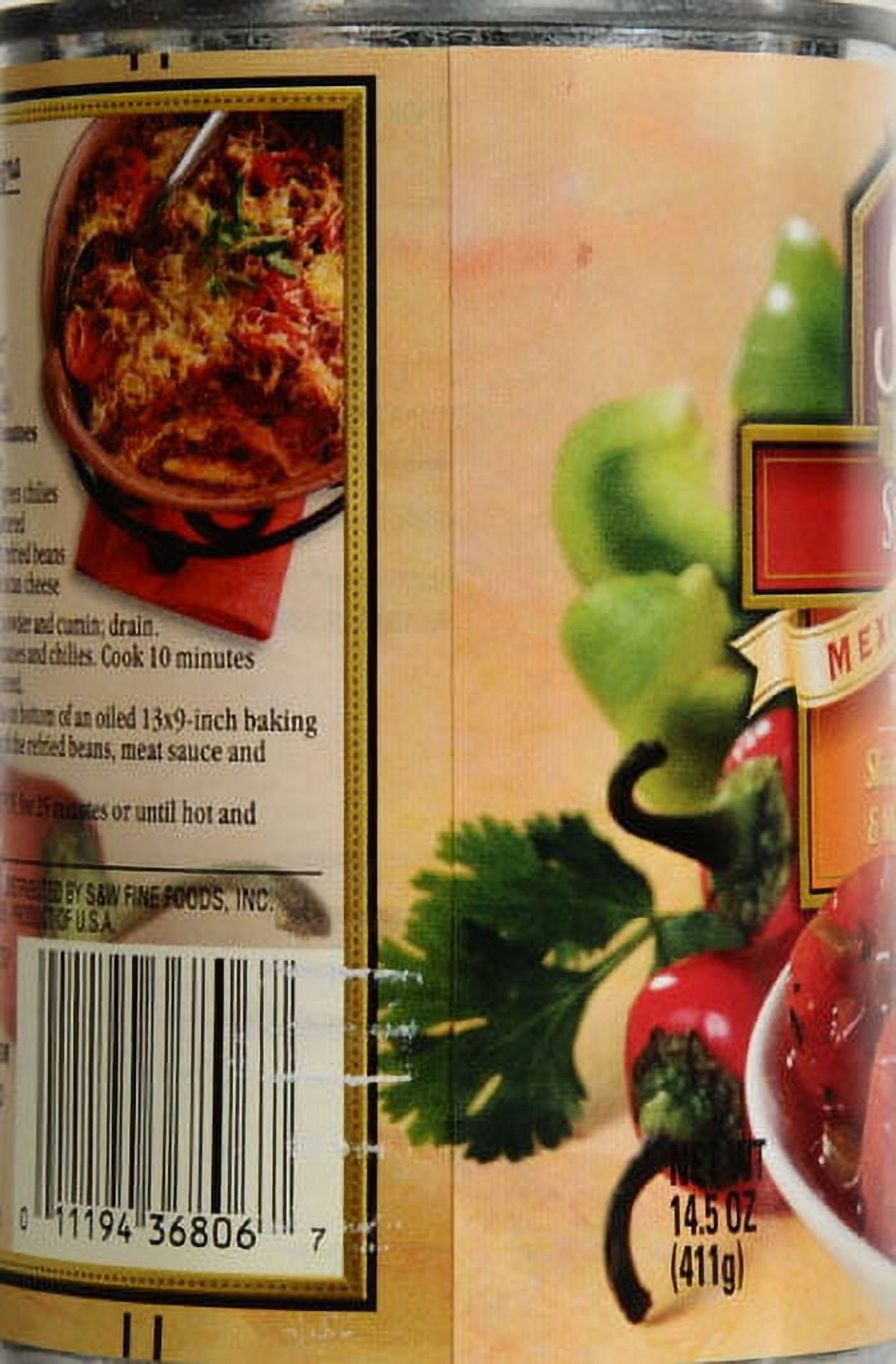 (8 pack) S&W: Stewed Mexican Recipe Sliced Tomatoes, 14.5 Oz