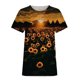 thumbnail image 3 of Blusa informal de manga corta con cuello redondo y estampado de verano a la moda para mujer Pompotops  hfajkhk134910, 3 of 4