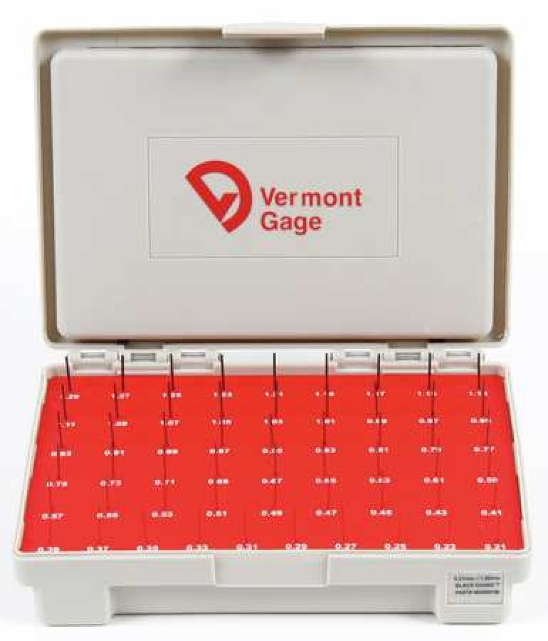 VERMONT GAGE 902400100 Pin Gage Set,Minus,0.211.29mm,Black Walmart